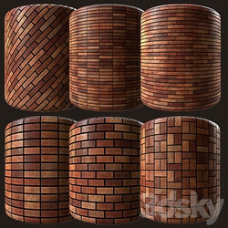 red rustic american brick 05 