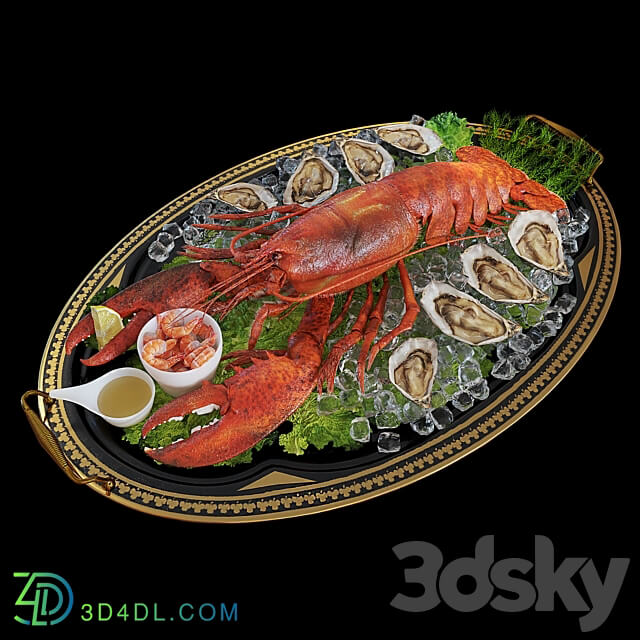 Lobster on a tray