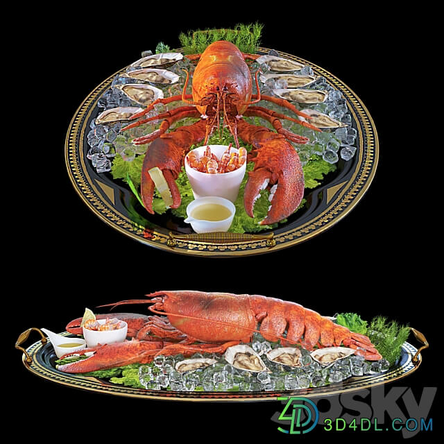 Lobster on a tray
