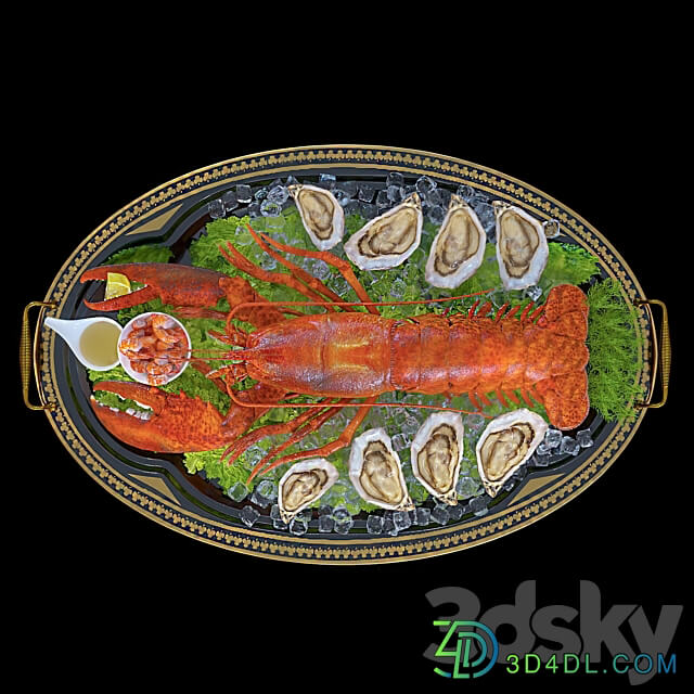 Lobster on a tray