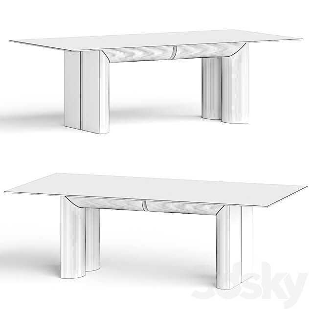 Crate and Barrel Emma Wood and Glass Top Dining Table