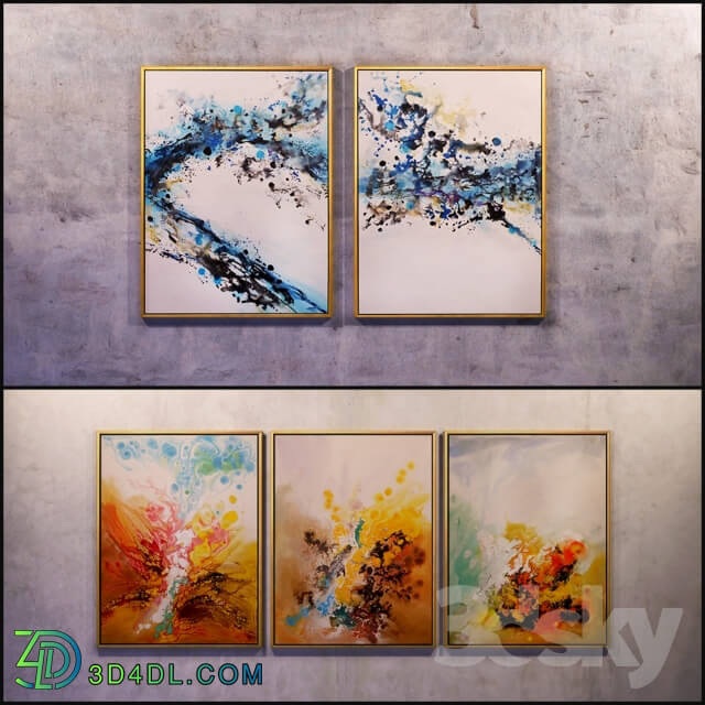 The picture in the frame 13 pieces the collection of 11 Abstract