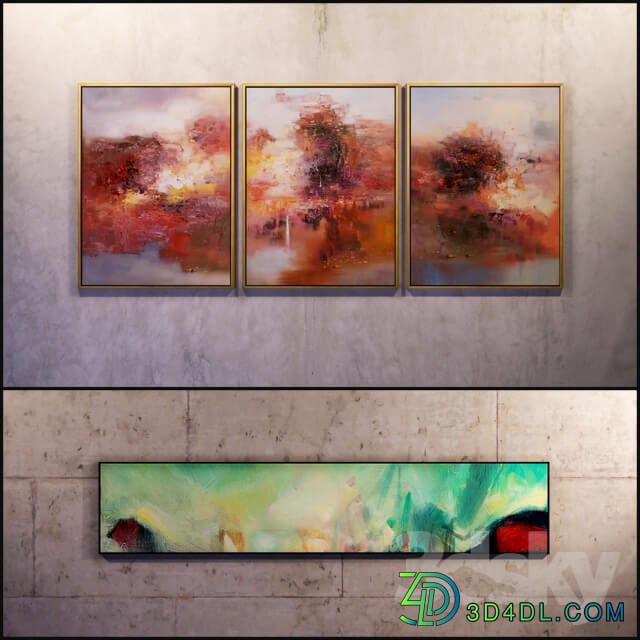 The picture in the frame 13 pieces the collection of 11 Abstract