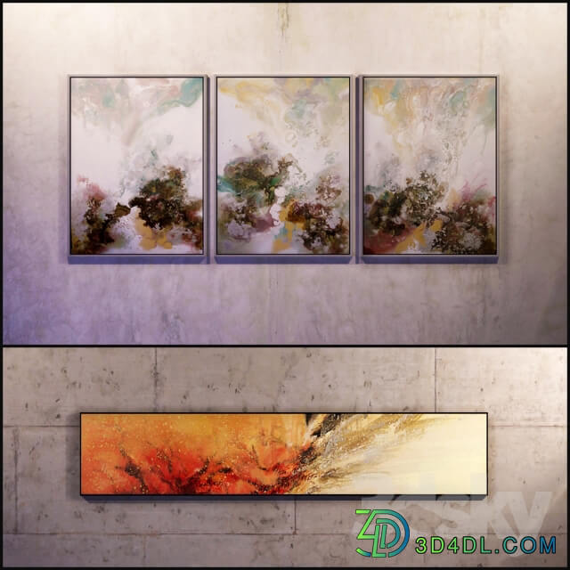 The picture in the frame 13 pieces the collection of 11 Abstract