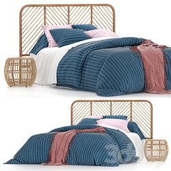 Bed Bed made of LaRedoute bed linen 