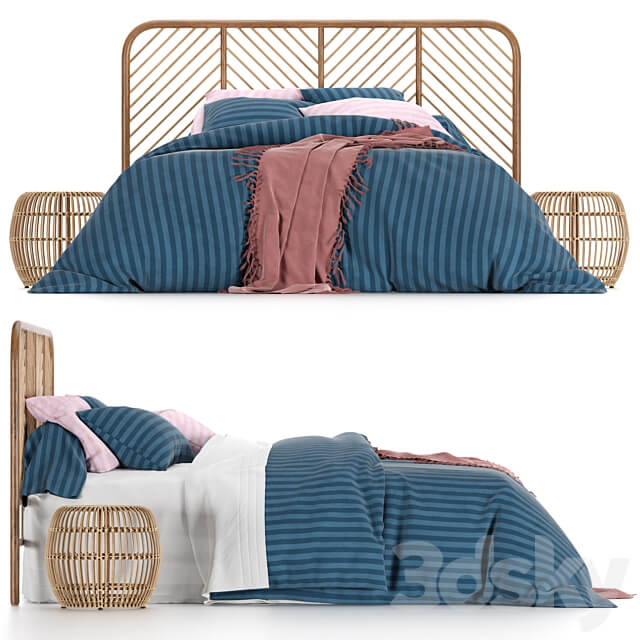 Bed Bed made of LaRedoute bed linen