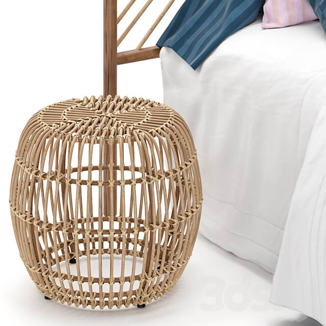 Bed Bed made of LaRedoute bed linen