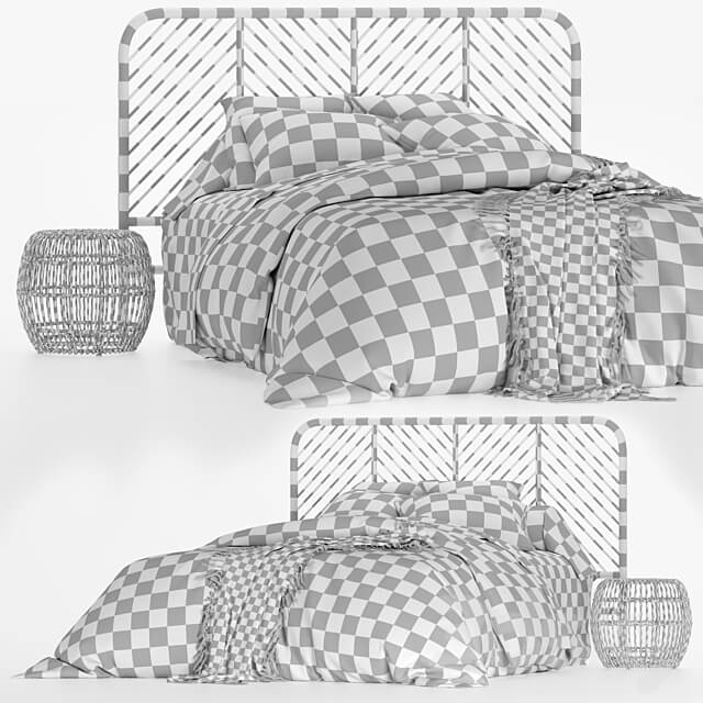 Bed Bed made of LaRedoute bed linen