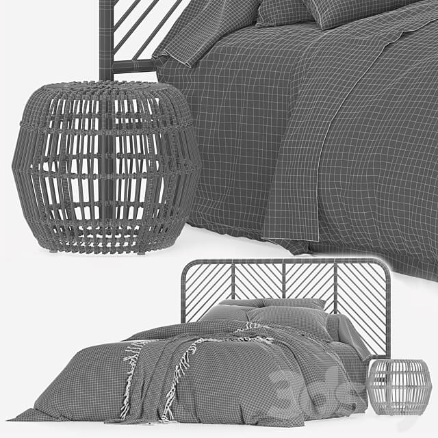 Bed Bed made of LaRedoute bed linen