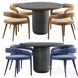 Table Chair CB2 Lisette chair and Lola Dining table 