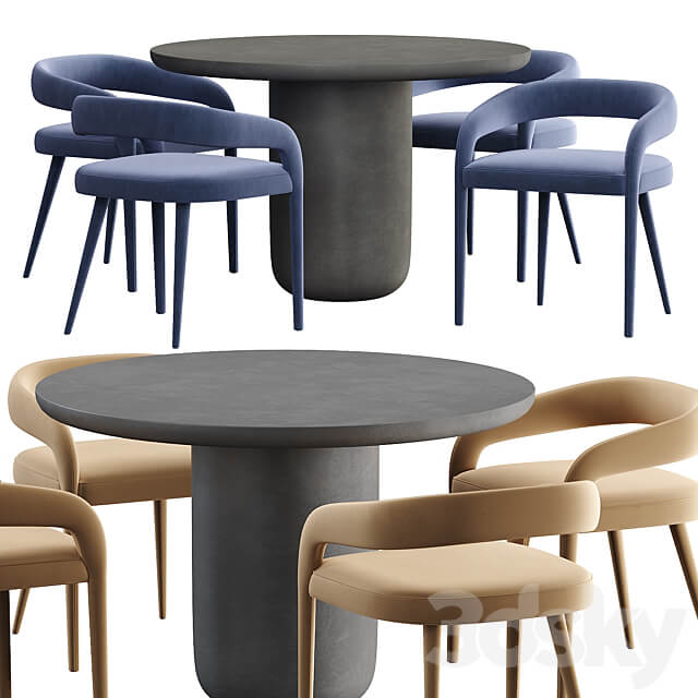 Table Chair CB2 Lisette chair and Lola Dining table