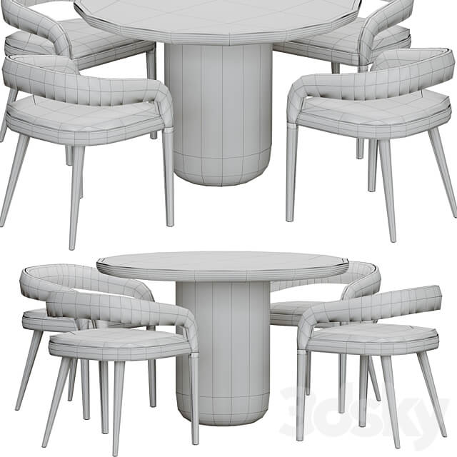 Table Chair CB2 Lisette chair and Lola Dining table