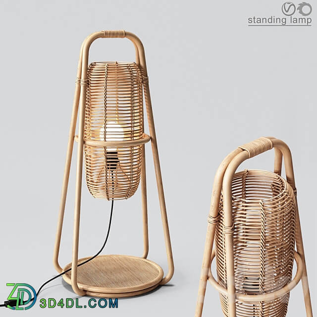 Rattan table lamp 3D Models 3DSKY