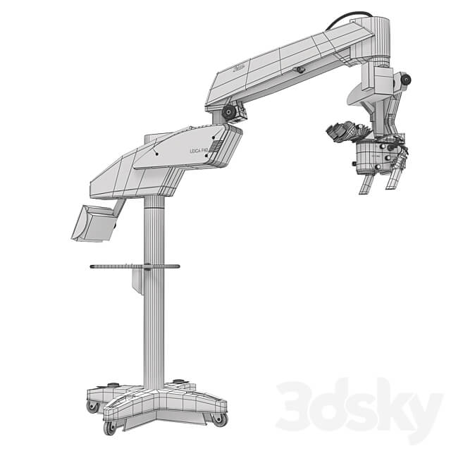 Surgical microscope LEICA M525 F40 3D Models 3DSKY