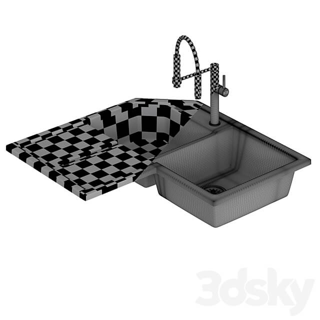 Blanco METRA 9 E and Franke PESCARA 360 3D Models 3DSKY