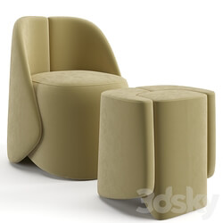 Baxter Keren little armchair 3D Models 3DSKY 