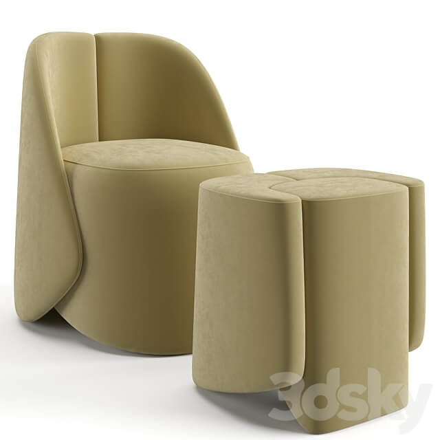 Baxter Keren little armchair 3D Models 3DSKY