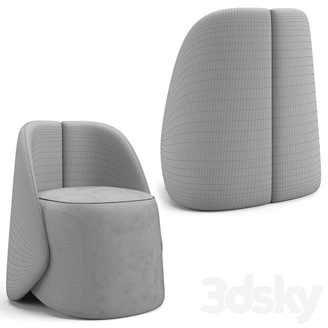 Baxter Keren little armchair 3D Models 3DSKY