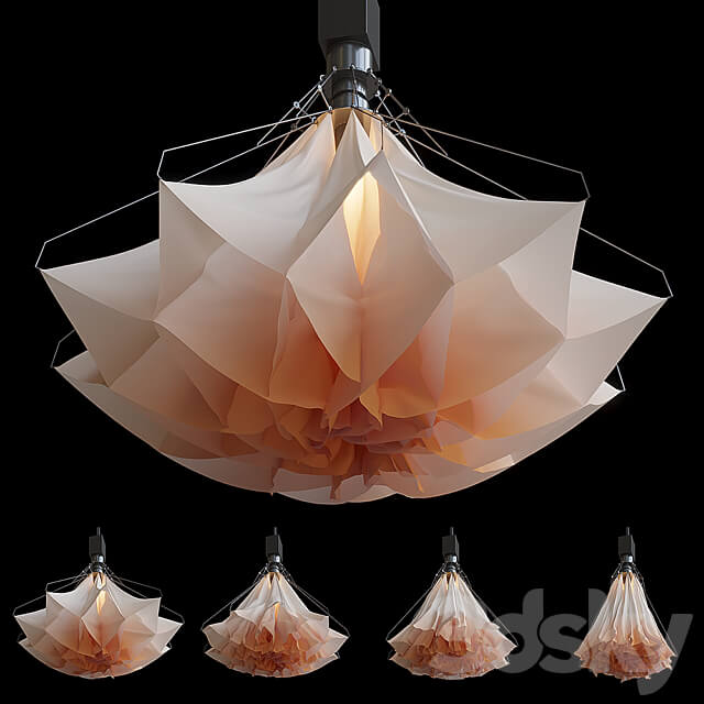 Kinetic sculpture of mechanical flowers Pendant light 3D Models 3DSKY
