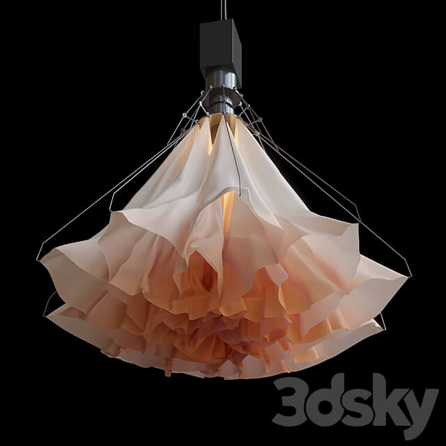 Kinetic sculpture of mechanical flowers Pendant light 3D Models 3DSKY