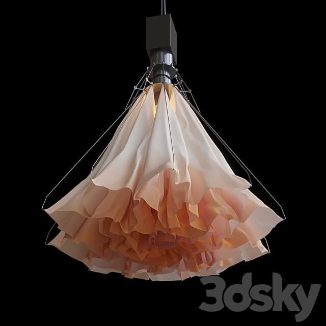 Kinetic sculpture of mechanical flowers Pendant light 3D Models 3DSKY