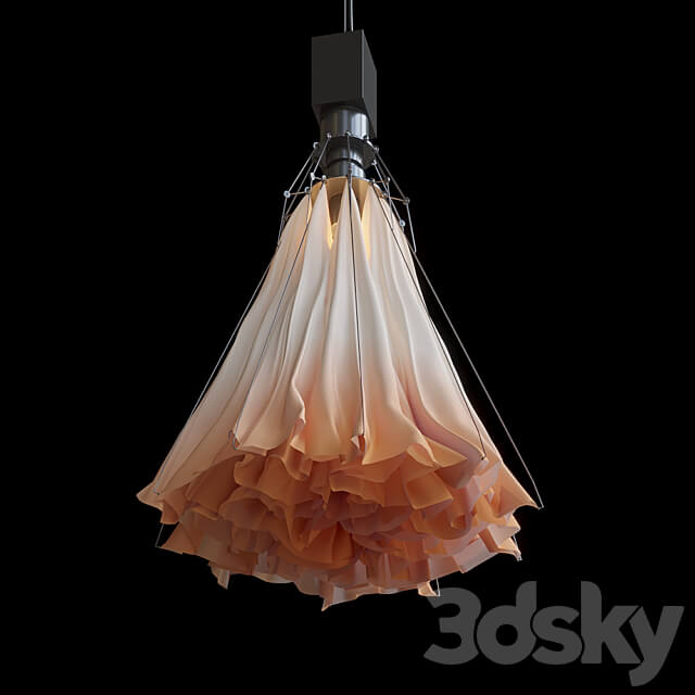 Kinetic sculpture of mechanical flowers Pendant light 3D Models 3DSKY