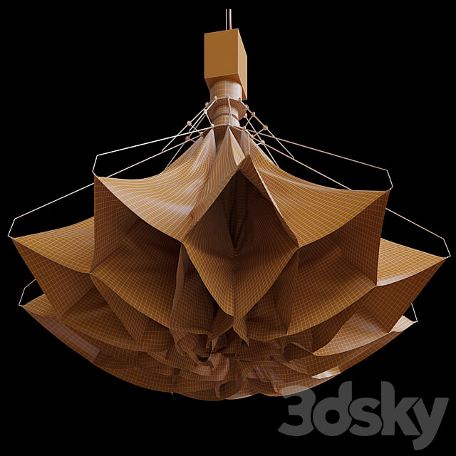 Kinetic sculpture of mechanical flowers Pendant light 3D Models 3DSKY
