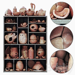 Dishes clay splinter old n2 3D Models 3DSKY 