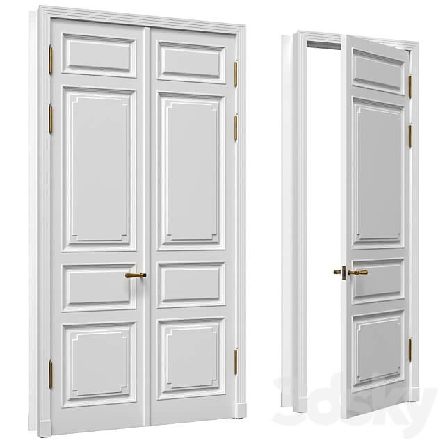 Classic paneled door 3D Models 3DSKY