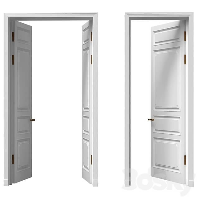 Classic paneled door 3D Models 3DSKY