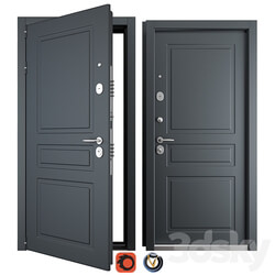 Entrance metal door Scandi 3 Holz 3D Models 3DSKY 
