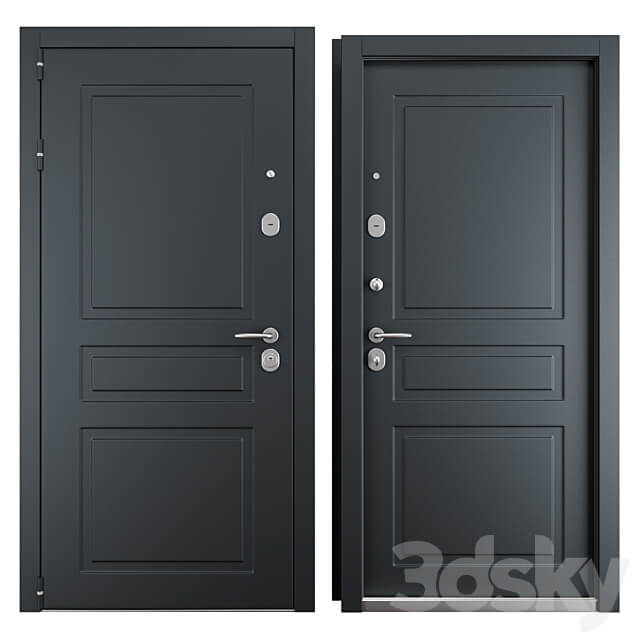 Entrance metal door Scandi 3 Holz 3D Models 3DSKY
