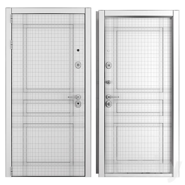 Entrance metal door Scandi 3 Holz 3D Models 3DSKY