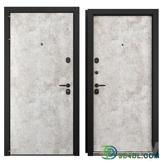 Entrance metal door Newest NT HPL 1 Holz 3D Models