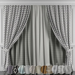 Set of curtains 444 449 3D Models 3DSKY 