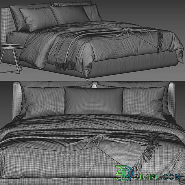 Flou Merkurio Bed Bed 3D Models 3DSKY