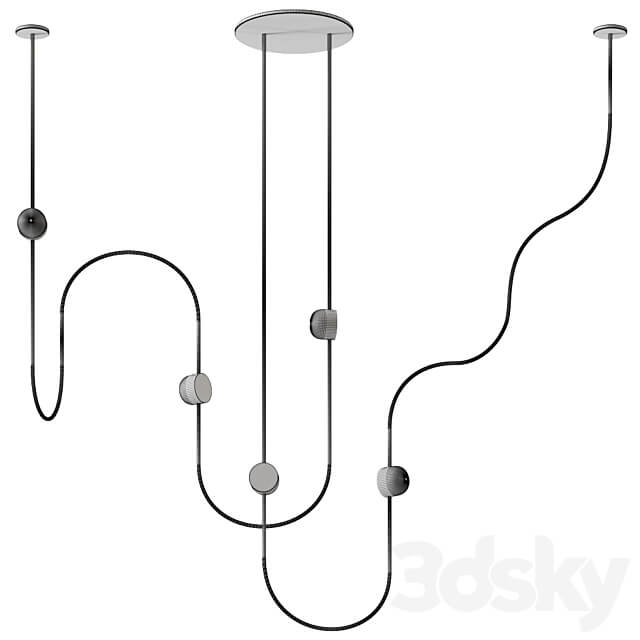 DIA CURVED 3 ceiling lamp by Ovature Studios Pendant light 3D Models 3DSKY