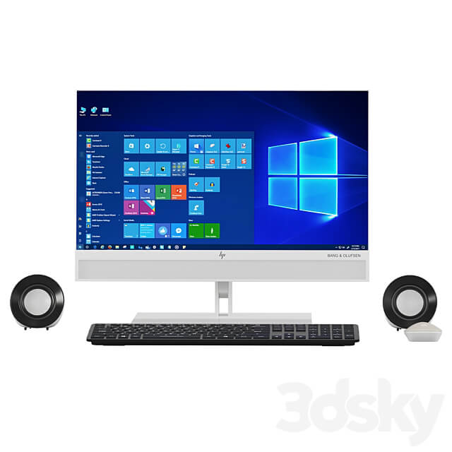Monoblock HP EliteOne 800 G6 PC other electronics 3D Models 3DSKY