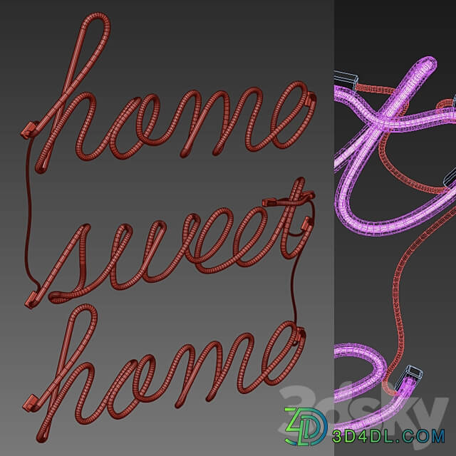 Light modules. Set 58. Neon Technical lighting 3D Models 3DSKY