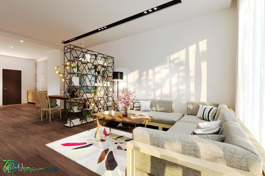 3D Interior Apartment 66 Scene File 3dsmax By TranMinhLuan 