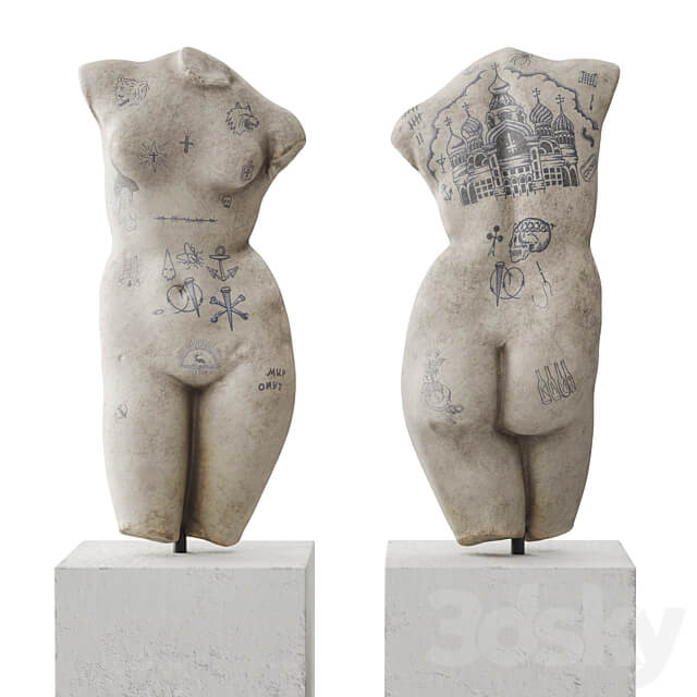 Venus tattoo torso sculpture 3D Models 3DSKY