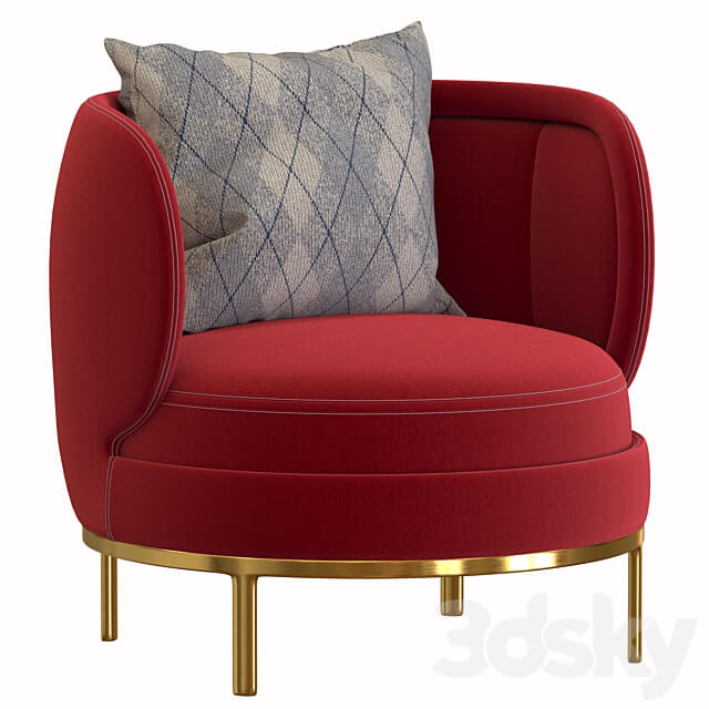 Wittmann Vuelta Swivel Lounge Armchair Designed by Jaime Hayon 3D Models 3DSKY
