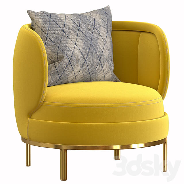 Wittmann Vuelta Swivel Lounge Armchair Designed by Jaime Hayon 3D Models 3DSKY
