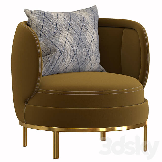 Wittmann Vuelta Swivel Lounge Armchair Designed by Jaime Hayon 3D Models 3DSKY