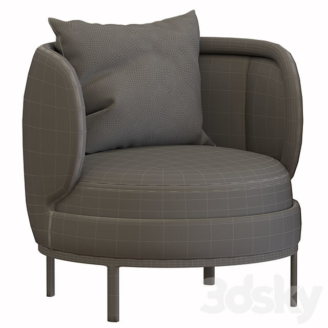 Wittmann Vuelta Swivel Lounge Armchair Designed by Jaime Hayon 3D Models 3DSKY