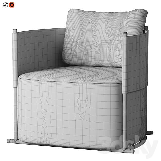 VITTORIA LOUNGE CHAIR 3D Models 3DSKY