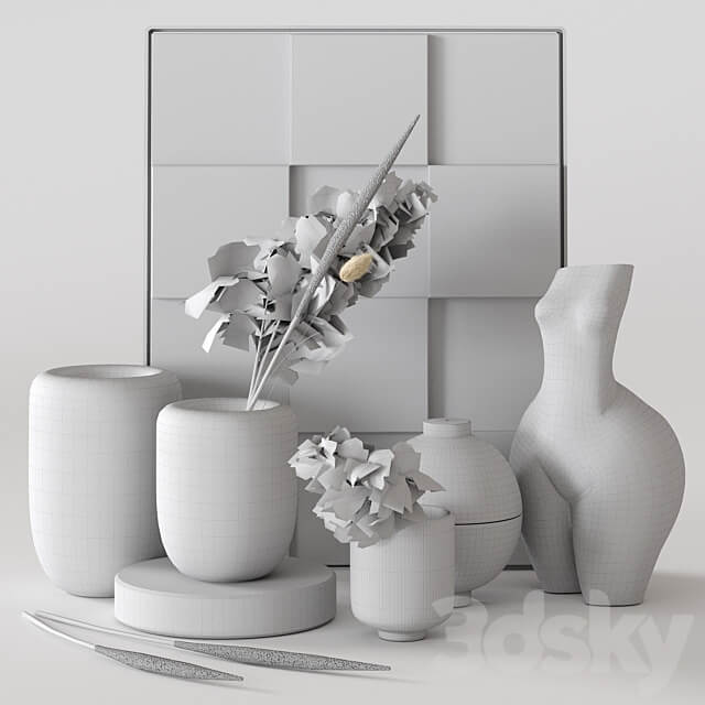 Decorative Set 3D Models 3DSKY