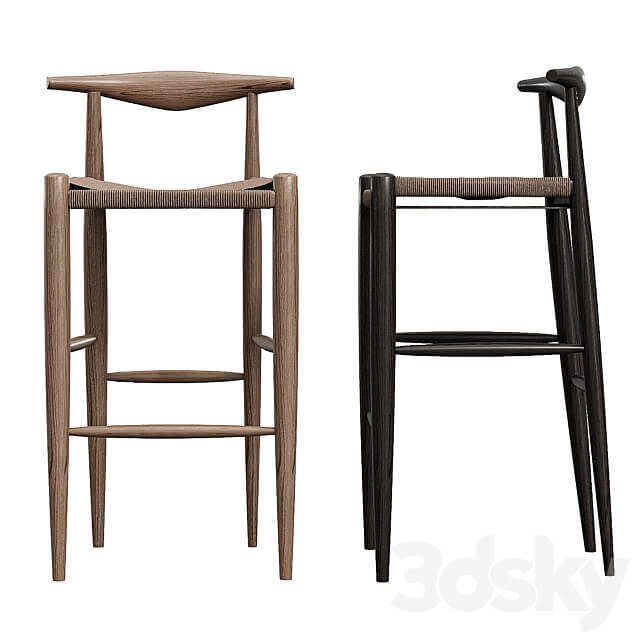 Hans Wegner Counter stool 3D Models 3DSKY