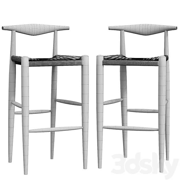 Hans Wegner Counter stool 3D Models 3DSKY