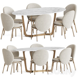 Dining Set 45 Table Chair 3D Models 3DSKY 
